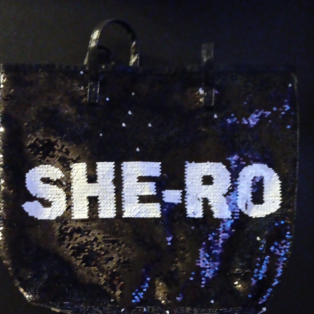 NWOT Black Sequin Tote Bag